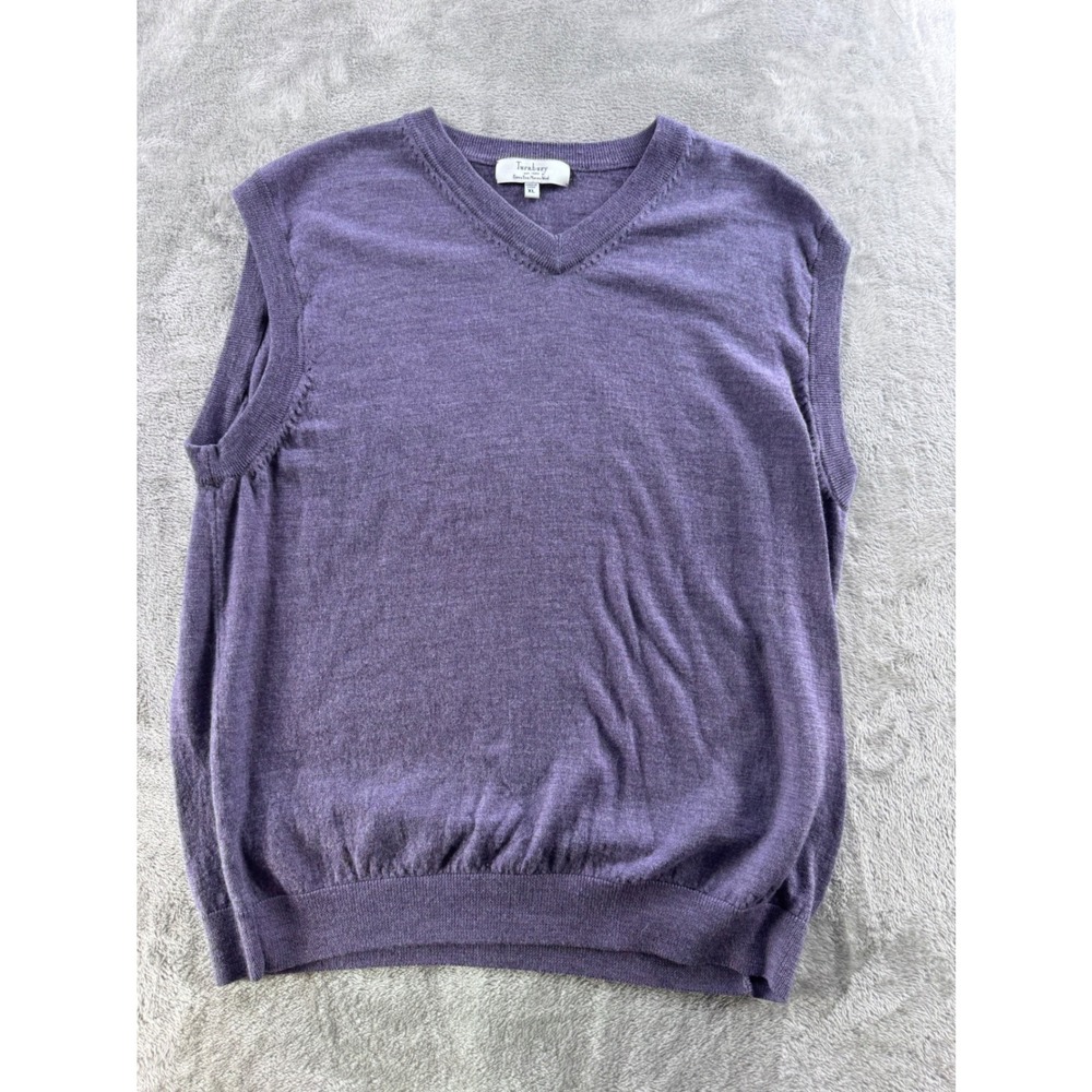 Turnbury Extra Fine Merino Wool Sweater Vest Purple‎ Men's XL Preppy Classic Fit